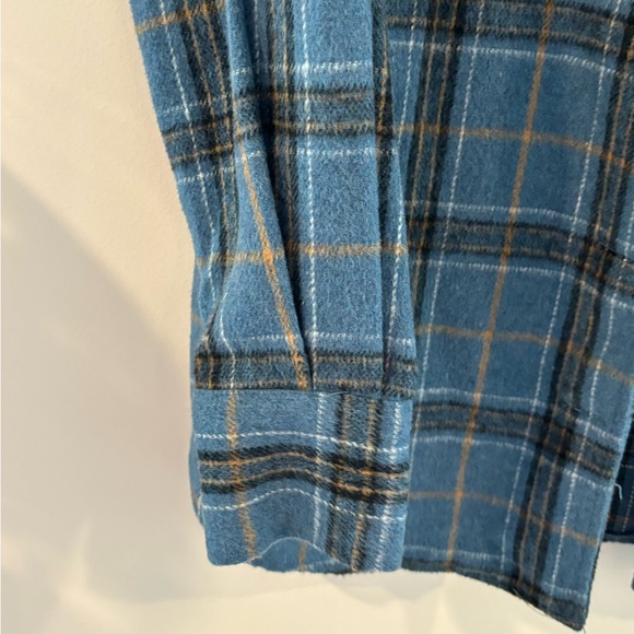 Boohoo Lapel Button Up Plaid Shirts Long Sleeve Pocketed Shacket Casual Top Sz S - Picture 9 of 14